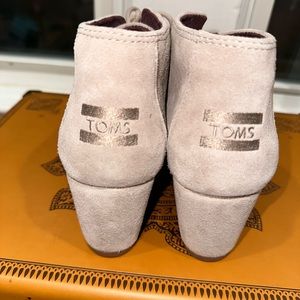 Toms Suede Heeled Booties